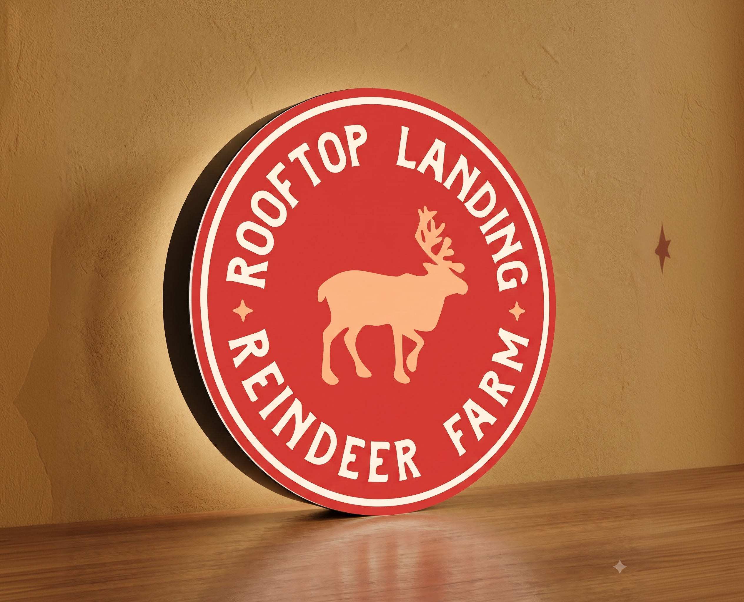 Roof Top Circle lightbox sign