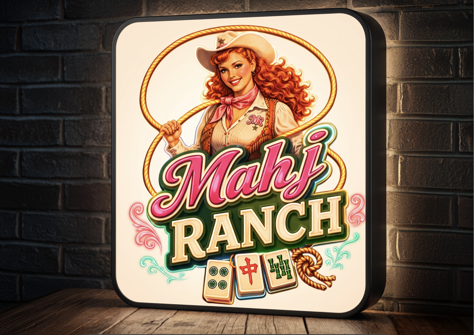 Mahi Ranch Square lightbox sign