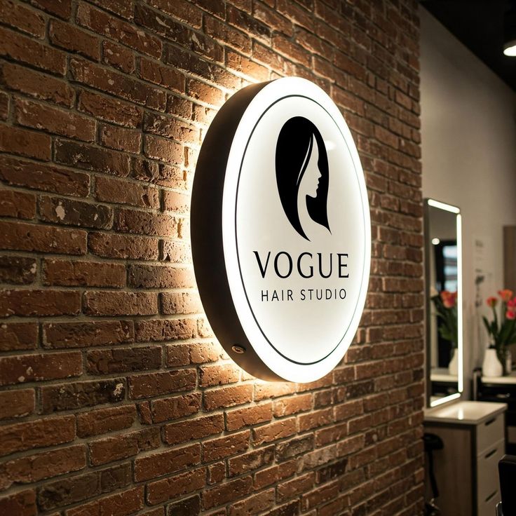 VOGUE Circle lightbox sign