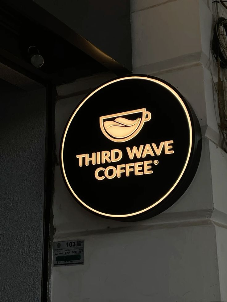 Third Wave Coffee Circle lightbox sign