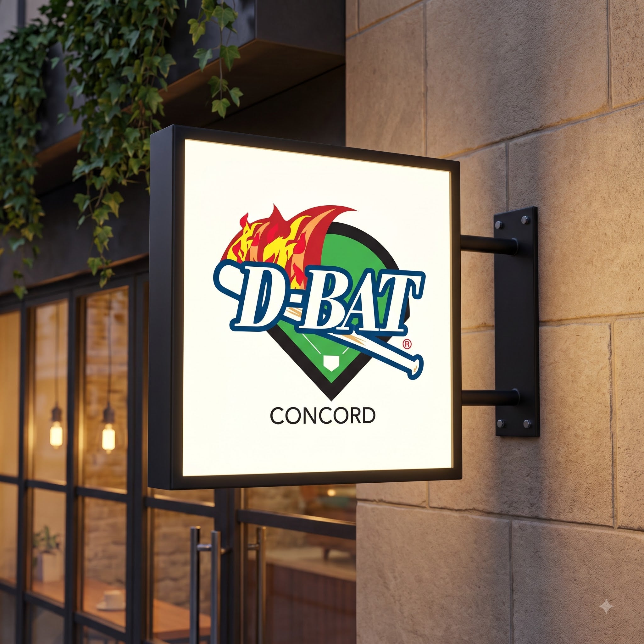 D-BAT square lightbox sign
