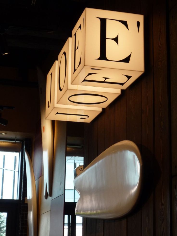 JOE square lightbox sign
