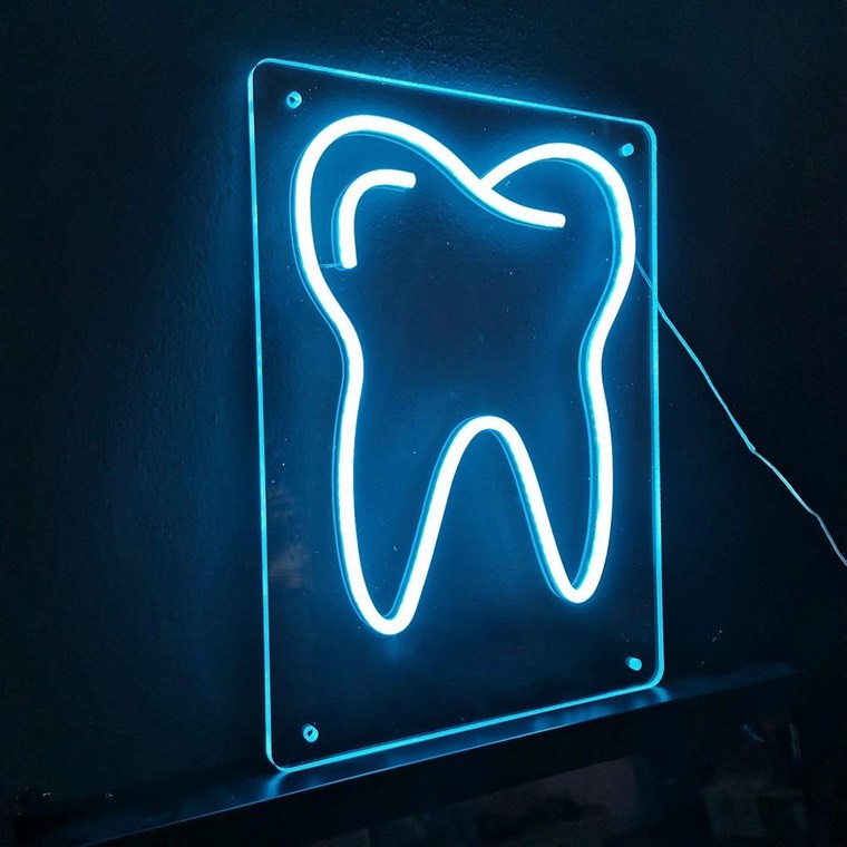 Reception wall sign in a contemporary consultation space