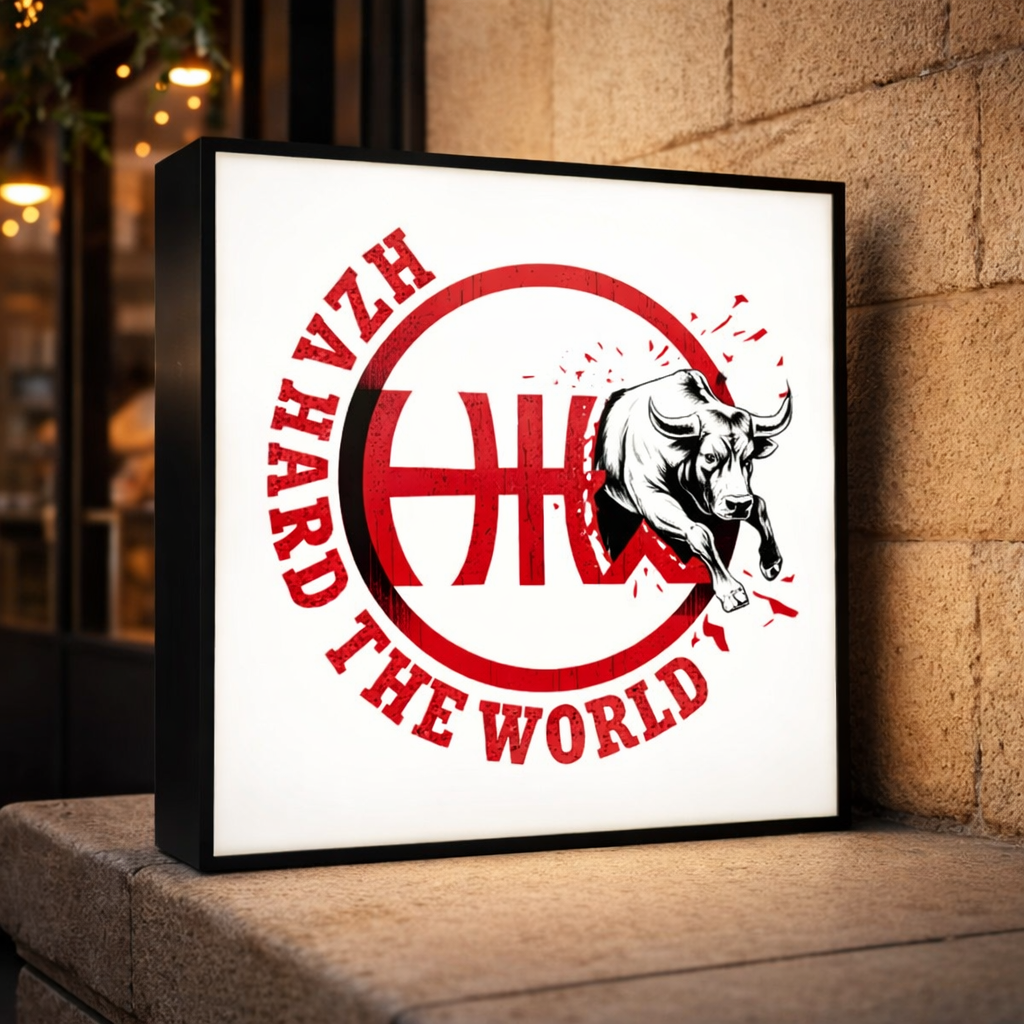 Flat lightbox wall sign