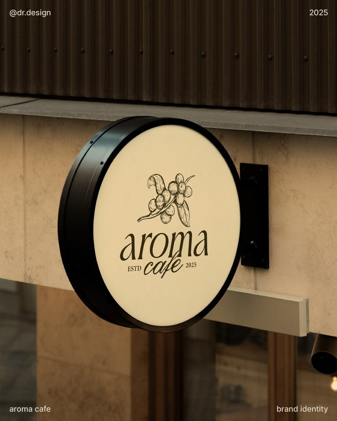 aroma cafe lightbox sign