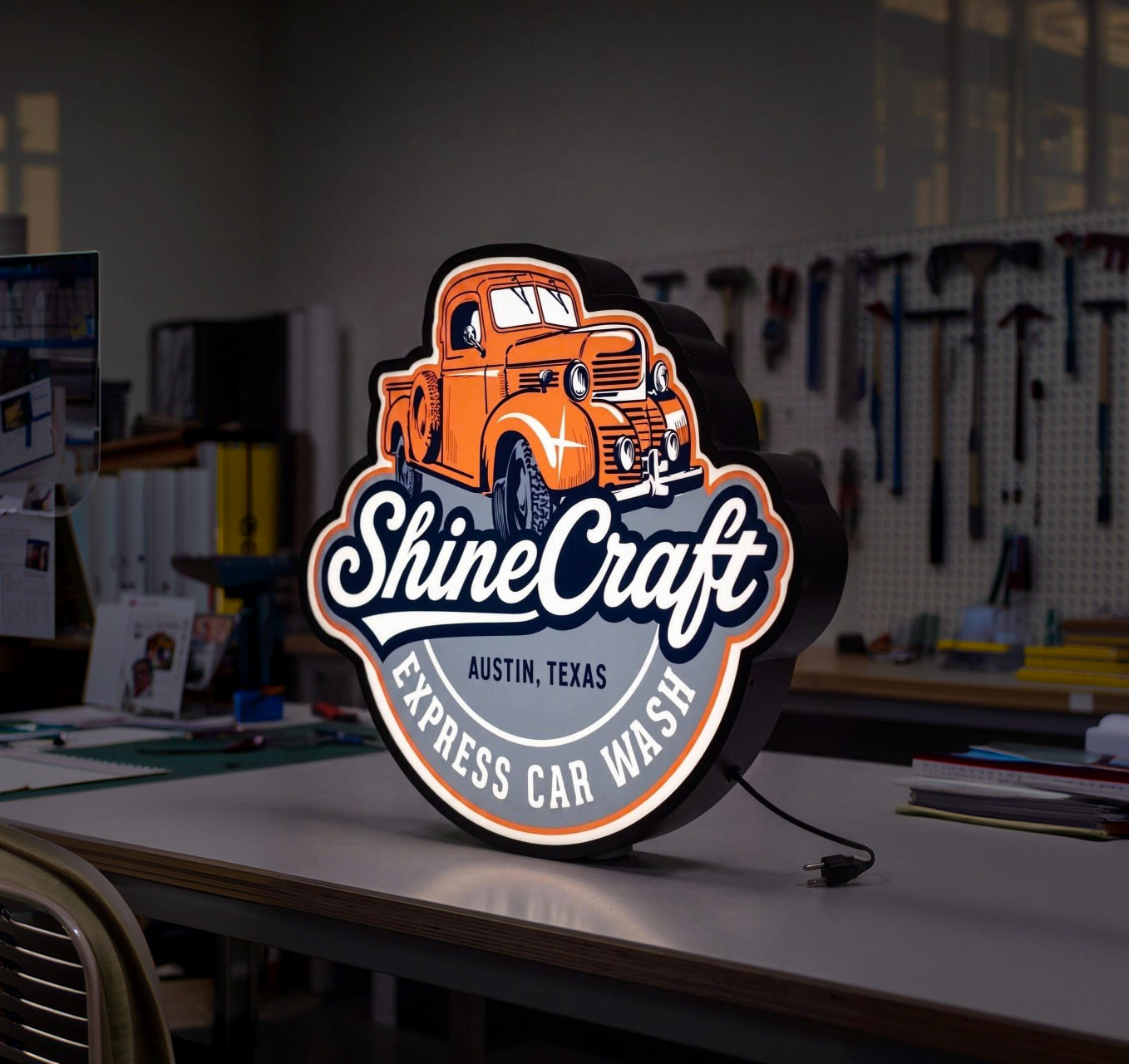 Shine Craft lightbox sign