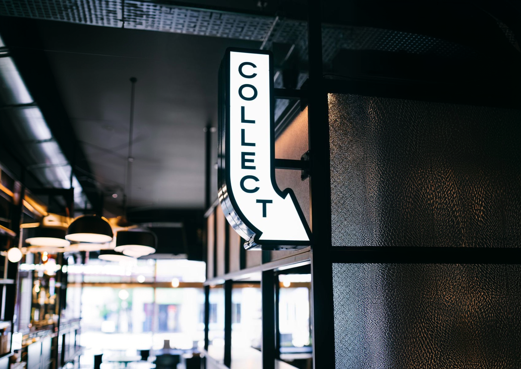 COLLECT lightbox sign