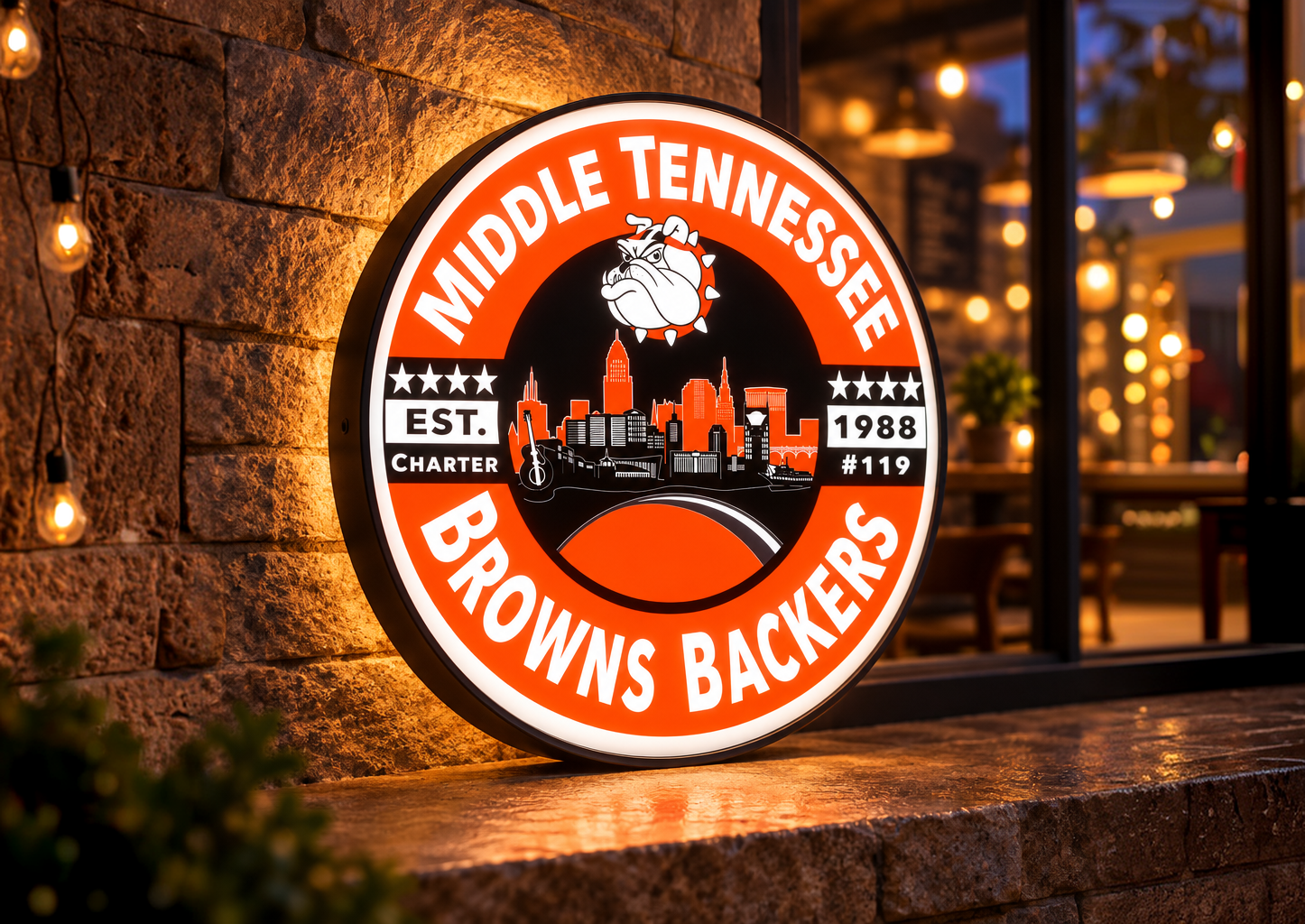 Middle Tennessee lightbox sign