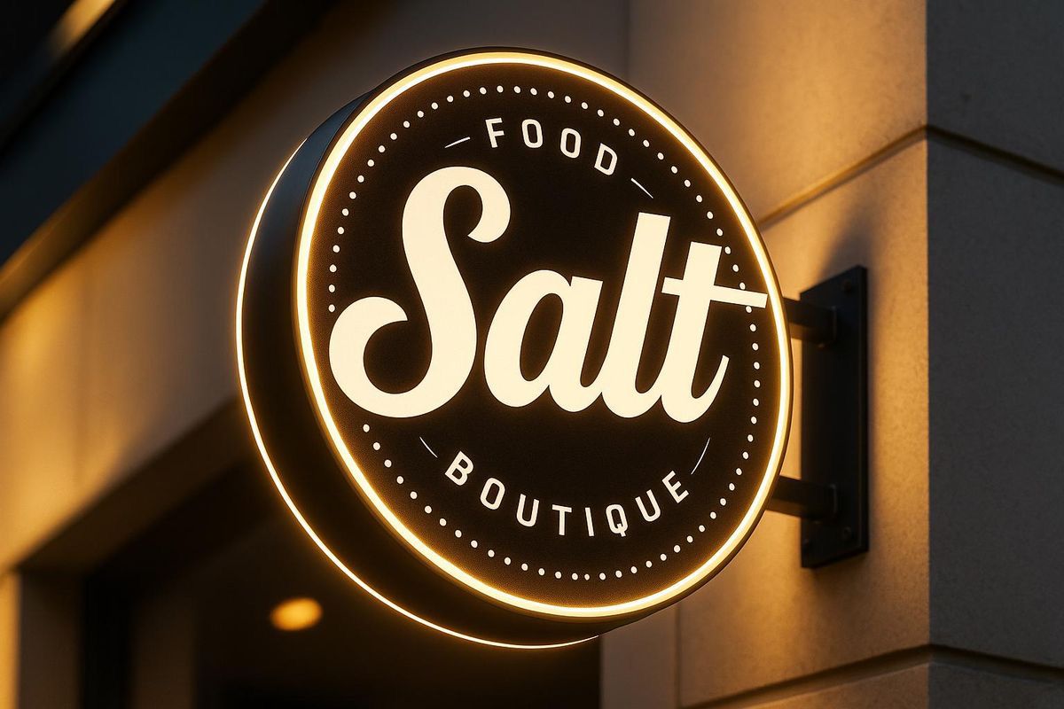 Salt lightbox sign