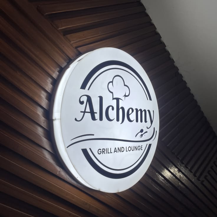 Alcbemy Circle lightbox sign